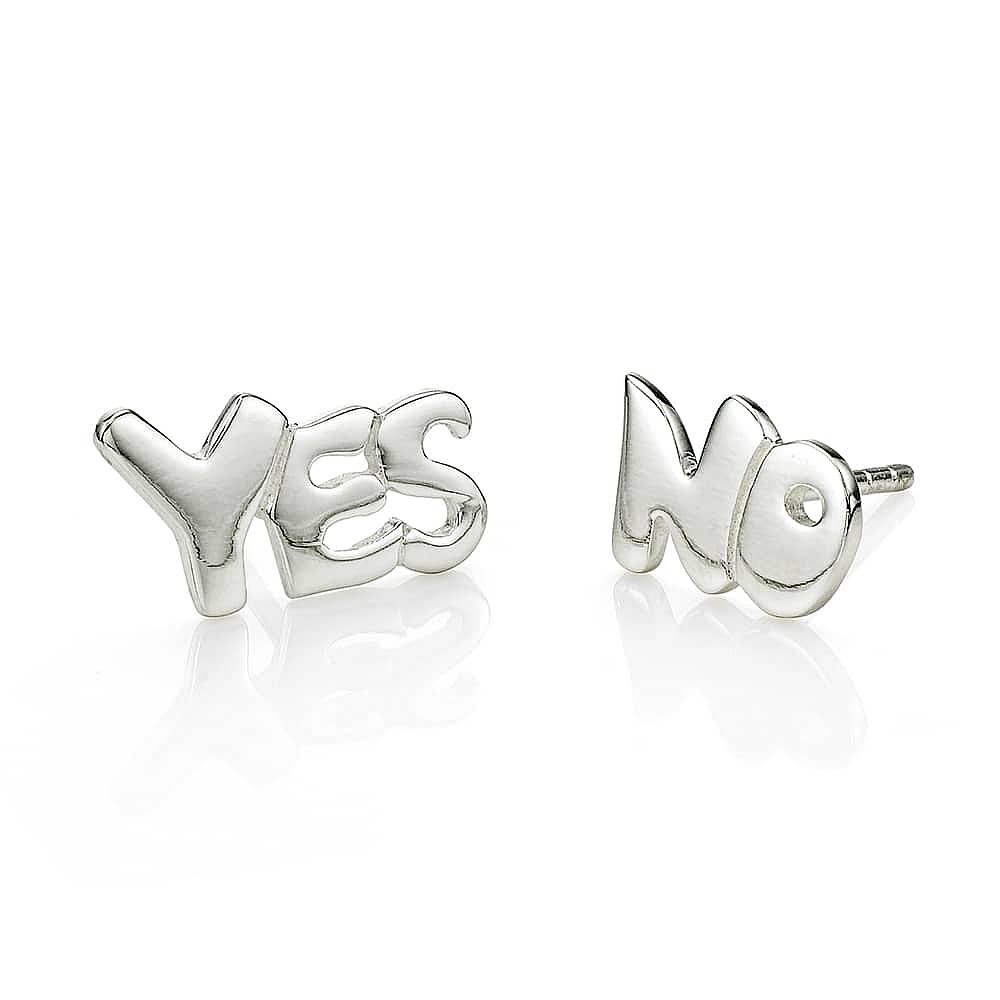 Good Decision Silver Stud Earrings