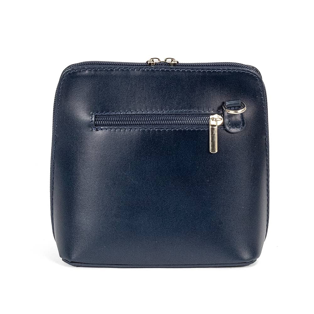 Neatly Navy Leather Cross-Body Bag