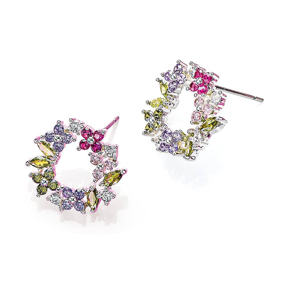 Glimmering Garland Stud Earrings