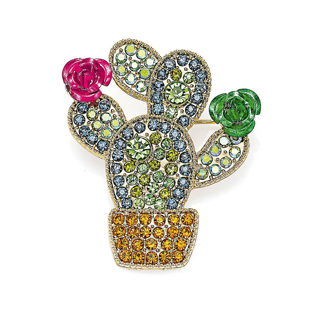 Pretty Prickly Cactus Brooch