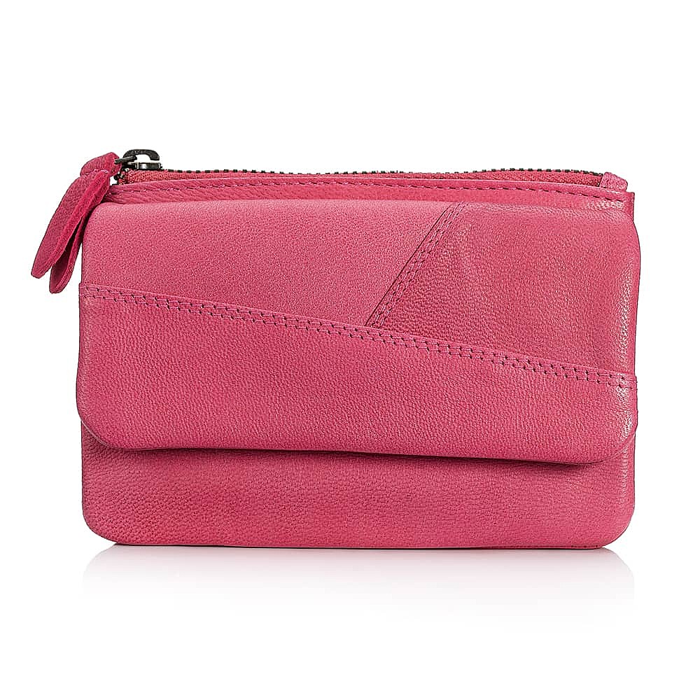 Freshly Picked Raspberry Leather Purse