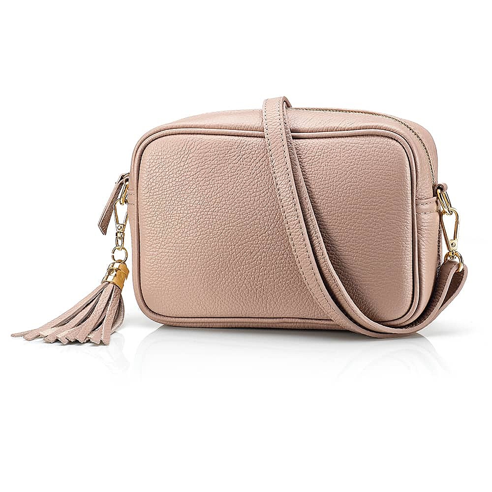 Breath of Blush Leather Cross-Body Bag