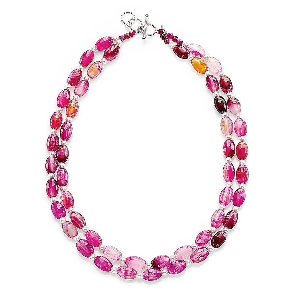 Perfectly Pink Agate Necklace