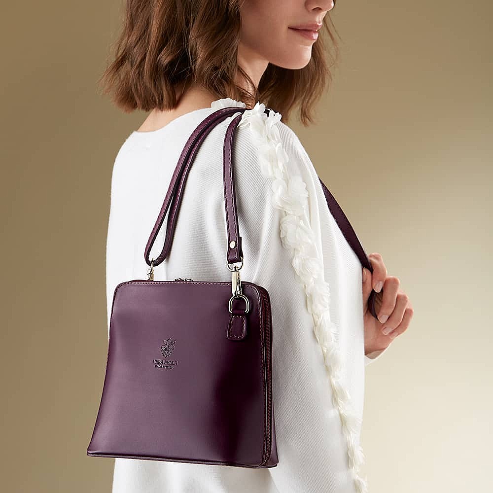 Pick of Purple Leather Cross-Body Bag