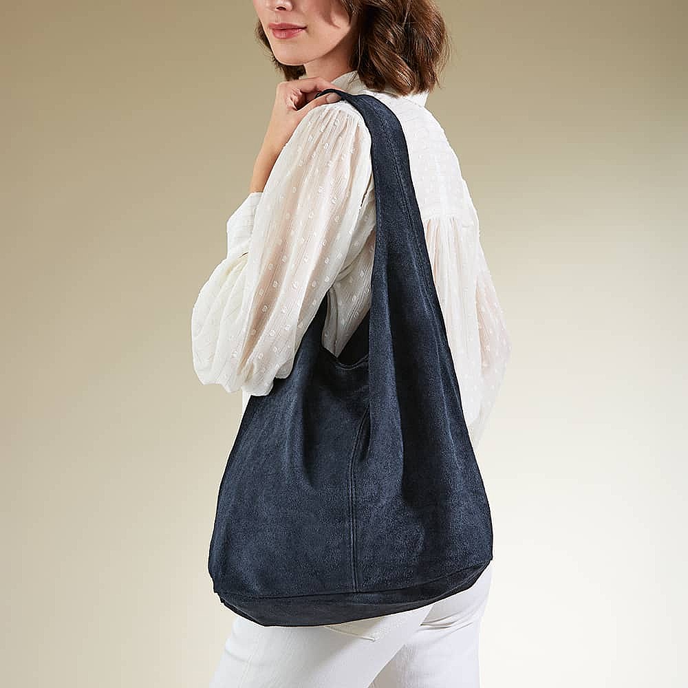 Simply Navy Suede Bag