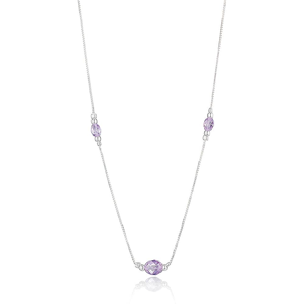 Lovingly Lilac Silver Necklace