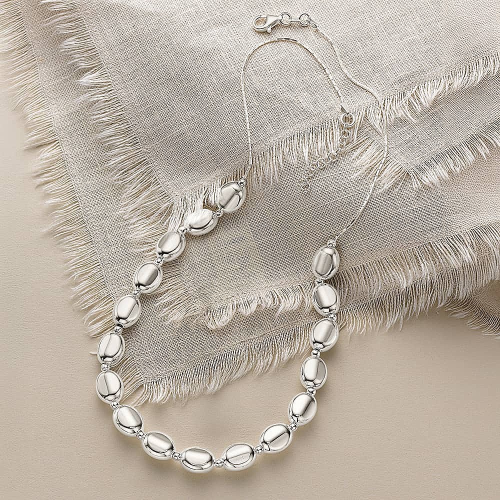 Molten Moments Silver Necklace