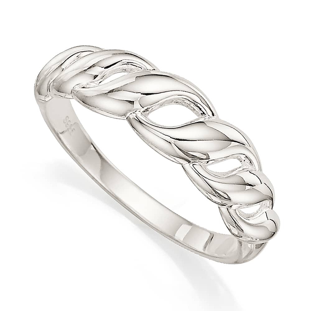 Fluid Lines Silver Ring