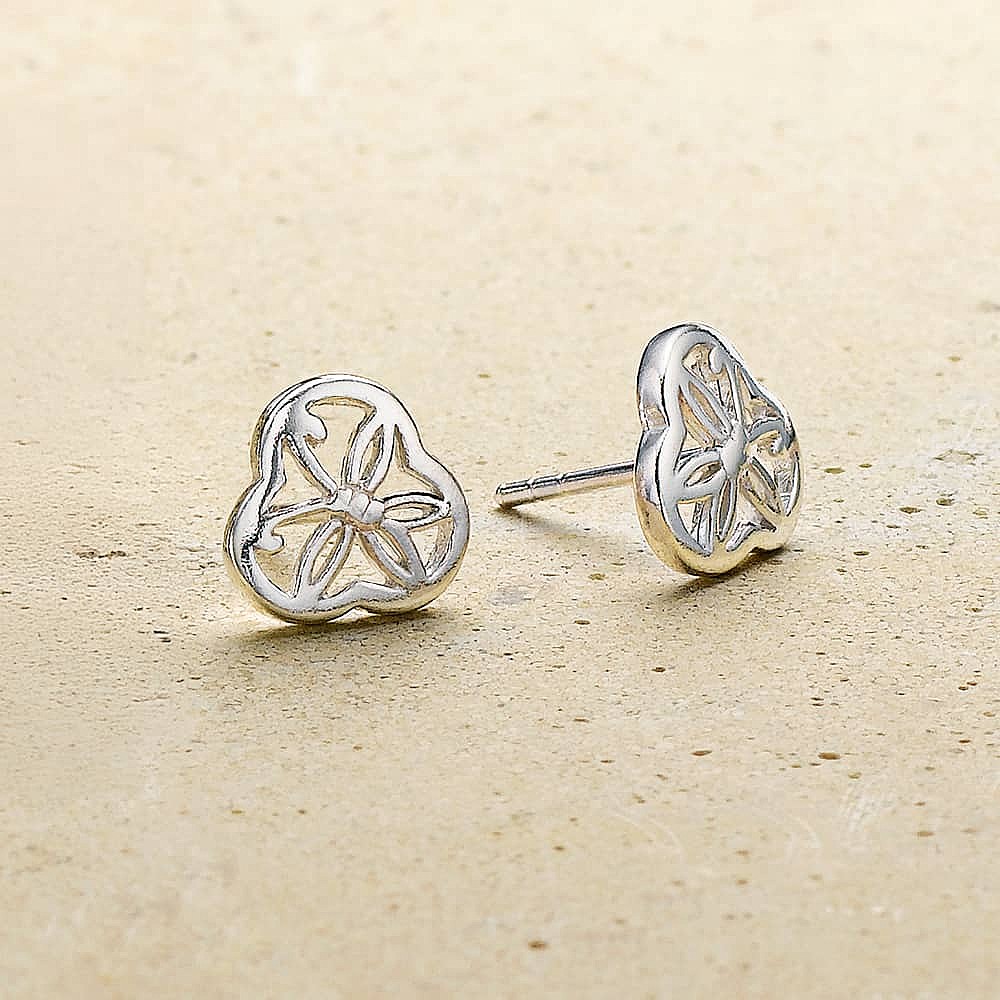 Wishful Wings Silver Stud Earrings