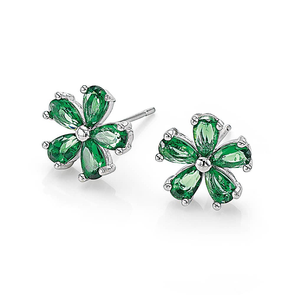 A Touch of Green Stud Earrings