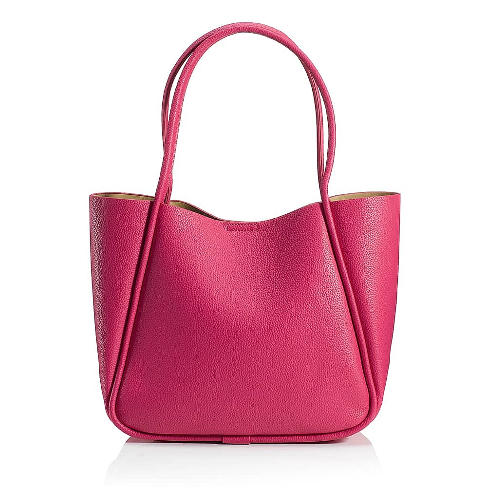 Pink Prediction Faux Leather Tote Bag