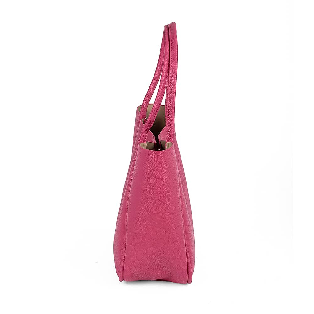 Pink Prediction Faux Leather Tote Bag