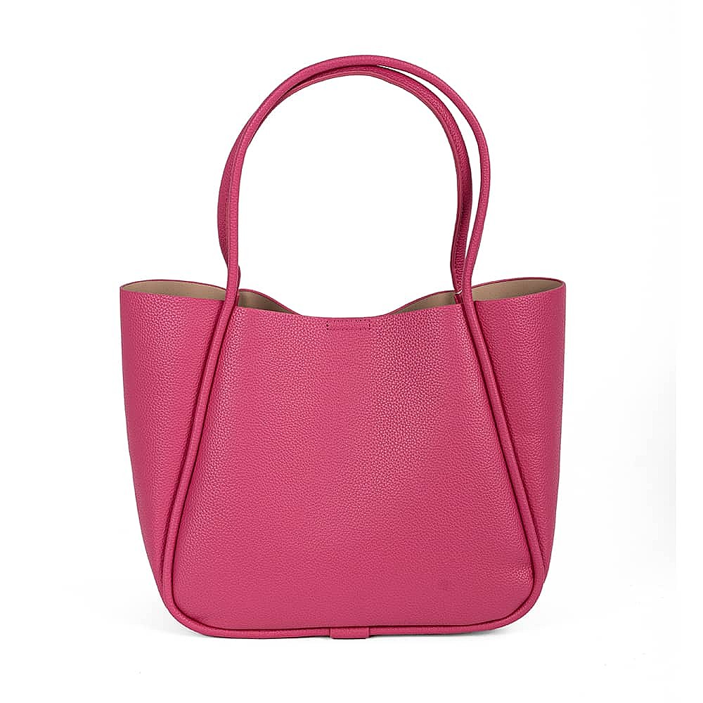 Pink Prediction Faux Leather Tote Bag