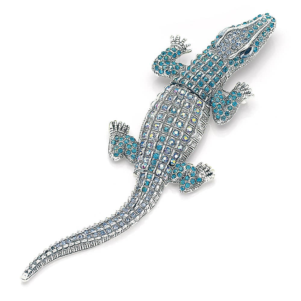 Creative Crocodile Crystal Brooch