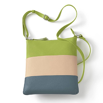 Lime on the Horizon Leather Cross-Body Bag
