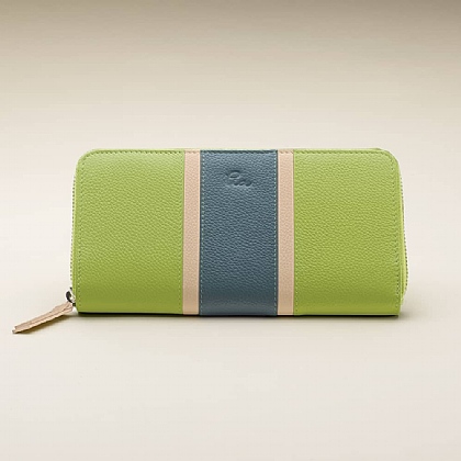 Lime on the Horizon Leather Purse