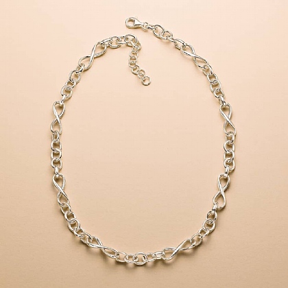 Infinite Embrace Silver Necklace