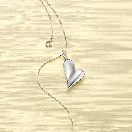 Taken to Heart Silver Pendant