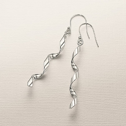 Let's Twist Silver Earrings