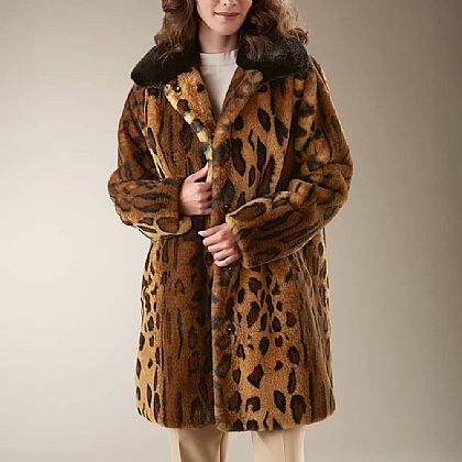 Luxe Leopard Faux-Fur Coat