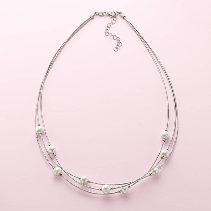 Pearl Position Silver Necklace
