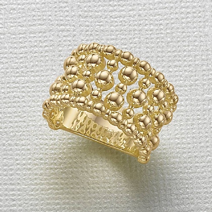 Bubbling Brilliance Gold-plated Ring