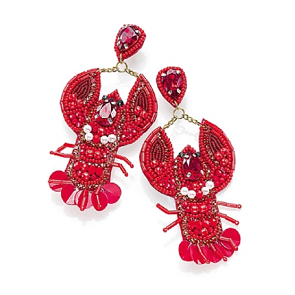 Lavish Lobster Earrings