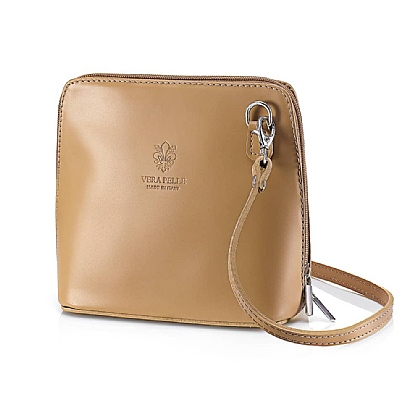 Timeless Taupe Leather Cross-Body Bag