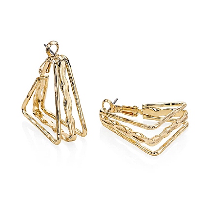 In Triplicate Hoop Earrings