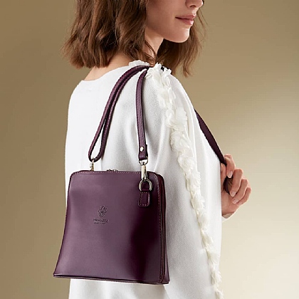 Pick of Purple Leather Cross-Body Bag