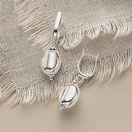Molten Moments Silver Earrings