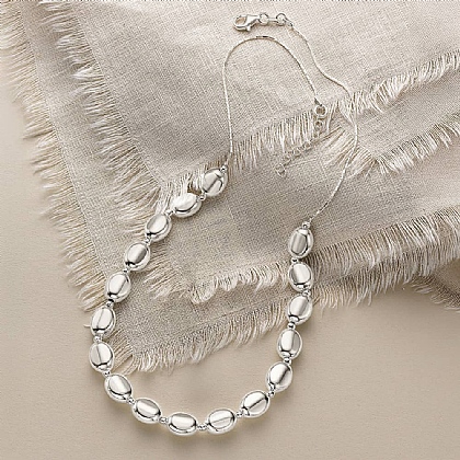 Molten Moments Silver Necklace