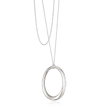 Sleek Sentiments Silver Pendant